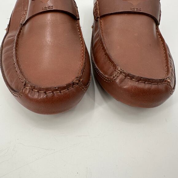 CLARKS Cognac Brown Markman Way Loafer // 10 - Picture 4 of 12